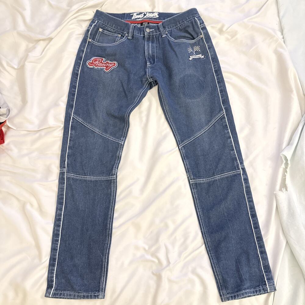 Trust Jeans Men’s 34x34 skinny jeans Graffiti ￼ Blue enim Dark Wash
